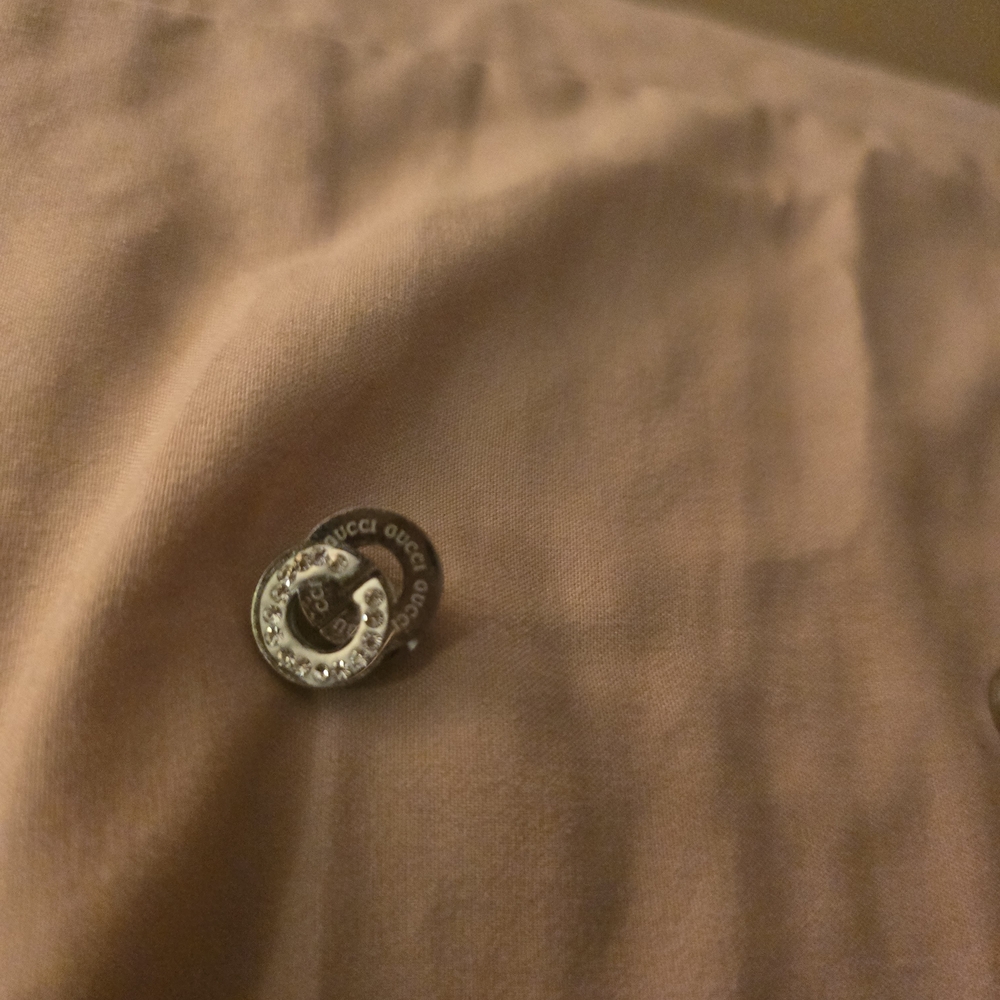 Silver Tone Double Letter Stud Earrings - Picture 4 of 4